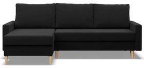 Rohová rozkladacia sedačka BLANK Comfort čierna