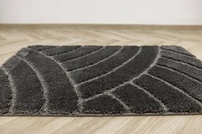 Kúpeľňový koberček Sash Sage tmavosivý, pruhy