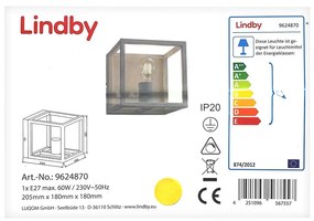 Lindby Lindby - Nástenné svietidlo MERON 1xE27/60W/230V LW1092