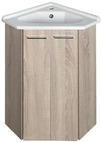 Aqualine Aqualine, ZOJA umývadlová skrinka 39x74x39cm, dub platin, 50344