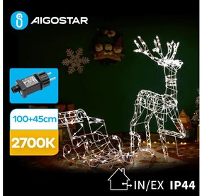 Aigostar-LED Vonkajšia dekorácia LED/3,6W/31/230V 2700K 90/45cm IP44 sob so sánkami