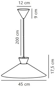 Nordlux - Luster na lanku DIAL 1xE27/40W/230V pr. 45 cm čierna