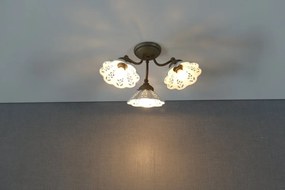 Sapho Sapho, NAPOLI stropné svietidlo 3xE14,40W, 230V, keramické tienitko, bronz, MC613