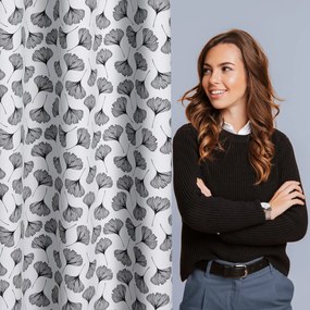 ZATEMŇOVACÍ ZÁVES NA KRÚŽKOCH KEMI 140X250 CM LISTY