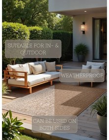 Vnútorný a vonkajší koberec v béžovej a slonovinovej farbe 160x230 cm Duet Kona – NORTHRUGS