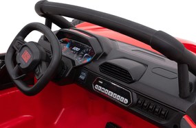 Ramiz Detská pretekárska bugina na batérie 5 Červená + motory 2x200W + diaľkové ovládanie + LED Audio + pomalý štart