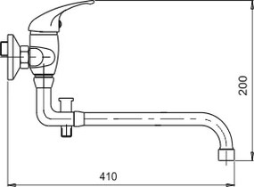 Novaservis Metalia 55 Vaňová paneláková batéria 100 mm, chróm, 55037,0