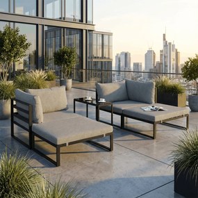 Autronic BONTEC Záhradná zostava, kov, látka, sivá, AZ-L1761 GREY Farba: Šedá