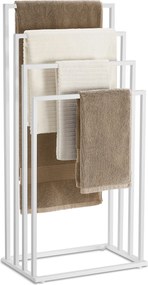 Stojan na uteráky 4- ramenami biely