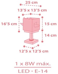 Dalber 64591 - Detská lampička LITTLE UNICORN 1xE14/8W/230V