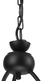 Luster na reťazi RETRO II 3xE27/60W/230V čierna