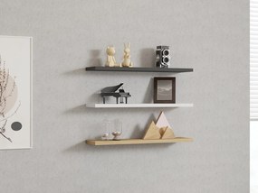 Súprava 3 nástenných políc Boss dub safírový/antracitová/biela