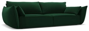 Tmavozelená zamatová pohovka 208 cm Vanda – Mazzini Sofas