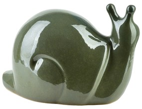 Keramický slimák MAVE 19x11 cm zelený