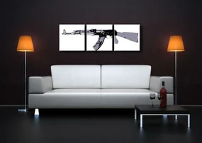 Ručne maľovaný POP Art obraz Kalashnikov | rôzne rozmery