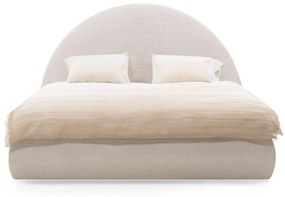 Čalouněná postel ORBI se zvedacím roštem 160x200 cm béžová