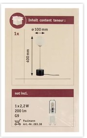 Paulmann 79662 - 1xG9/10W Stolná lampa NEORDIC MOA 230V