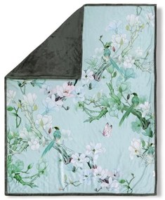 Zelená obojstranná deka Descanso Shi, 130 x 160 cm