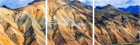 Obraz - Landmannalaugar (s hodinami) (90x30 cm)