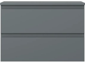 Mexen Orio, kúpeľňová skrinka 70 cm s hornou časťou, 2 zásuvky, grafitová matná, 91A10-07047-2-BFFC66