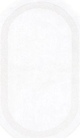 Kúpelňový koberček Keno Elips biely B01