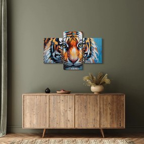 Obraz - Pohľad tigra, maľba (90x60 cm)