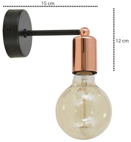 Nástenné svietidlo Edison, výber z 3 farieb