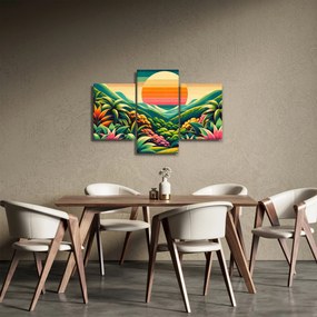 Obraz - Pestrofarebný západ slnka (90x60 cm)