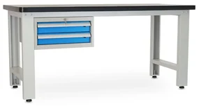 Dielenský stôl Solid MDF-20, 180 cm, závesný box, čierna