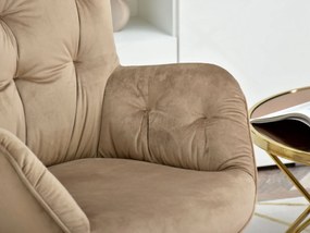 Kreslo Meryl (béžová + zlato). Vlastná spoľahlivá doprava až k Vám domov. 1110287