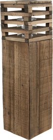Drevená retro lampáš Pira - 14*14*52 cm