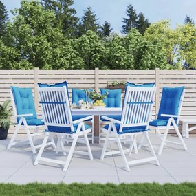 Podložky na záhradné stoličky 6 ks modré 120x50x7 cm 314247