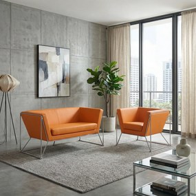 Kožená sedacia súprava NET, dvojmiestna, čierna