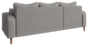 Svetlosivá menčestrová rohová pohovka (ľavý roh) Beata – Ropez