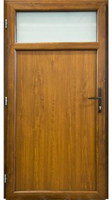 Dvere vchodové Easy Eco D17 90L zlatý dub