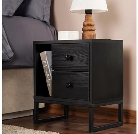 Nočný stolík GLIMMER 50x45,2 cm čierna