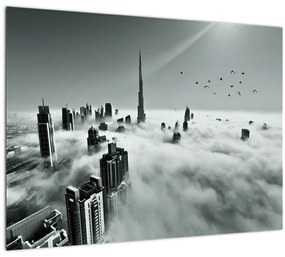 Sklenený obraz - Mrakodrapy v Dubai (70x50 cm)
