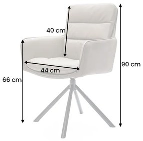 Dizajnová otočná stolička Maddison taupe