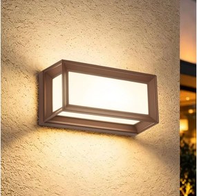 Brilagi - LED vonkajšie nástenné svietidlo so senzorom PARKER LED/12W/230V hnedé IP44