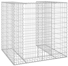 Gabiónová stena na odpadkový kôš, oceľ 110x100x110 cm