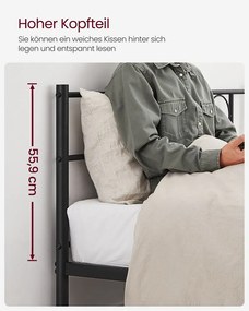 Rám dvojlôžkovej postele 198 x 141,8 x 86,4 cm VASAGLE RMB063B01