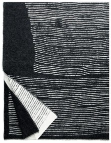 Vlnená deka Mehiläispesä 150x200, čierna / Finnsheep