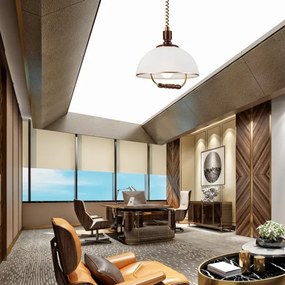 Sťahovací luster RAMONA 1xE27/60W/230V béžová/tmavohnedá