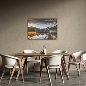 Sklenený obraz jazera (70x50 cm)