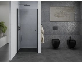 Mexen Pretoria, sprchové dvere do otvoru 70 x 190 cm, 6mm číre sklo, čierny profil, 852-070-000-70-00