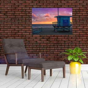 Obraz z pláže Santa Monica (90x60 cm)