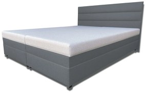 Manželská posteľ 160 cm Rebeka (s pružinovými matracmi) (tmavosivá). Vlastná spoľahlivá doprava až k Vám domov. 1030918