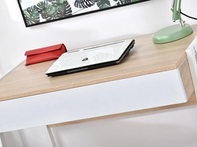 PC stolík Norway (dub + biela). Akcia -28%. Vlastná spoľahlivá doprava až k Vám domov. 1109803