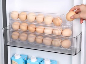 Box na vajíčka, 14 vajec, rolovací, stohovateľný, úzky so zníženou hranou, 2ks