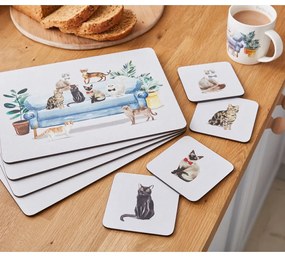 Korkové prestieranie 4 ks 21.5x29 cm Curious Cats - Cooksmart ®